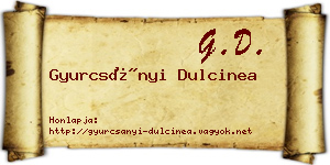Gyurcsányi Dulcinea névjegykártya